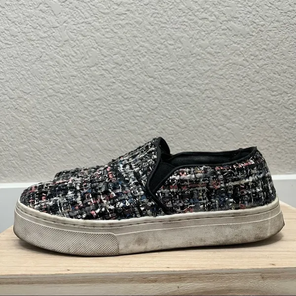 Sam Edelman Twill Knit Lacey Platform Sneakers 6‎ - Image 3