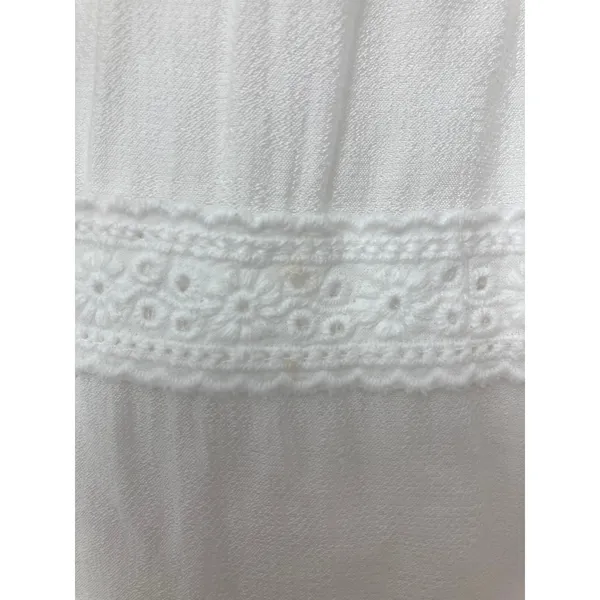 Bobeau White Lace Flowy Cottagecore Festival Western Country Maxi Skirt Large - Image 4