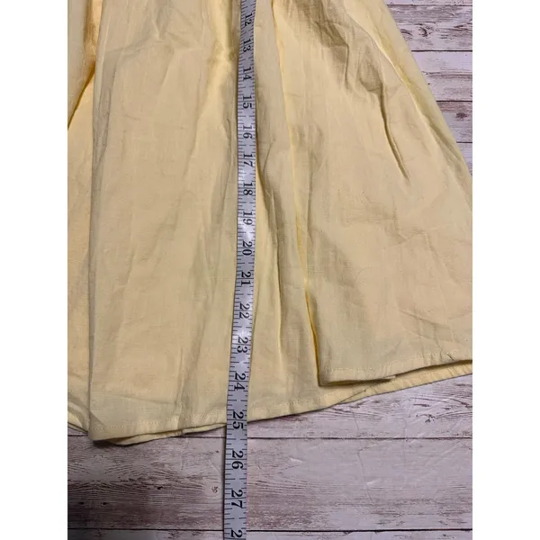 Princess Polly Strapless Dress Women's Size 6 Yellow Lined Smocked Fit Flare - Image 7