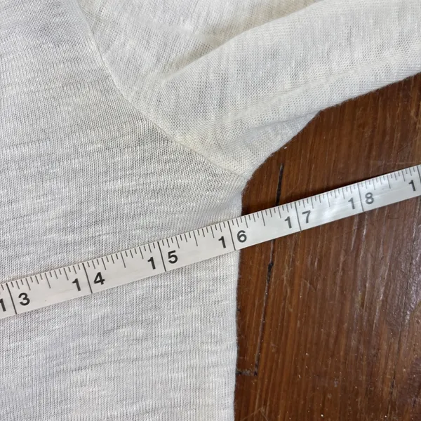 ALC Frank Womens Scoop Neck Solid 100% Linen Cropped Wrap Shirt White Size XS - Image 6