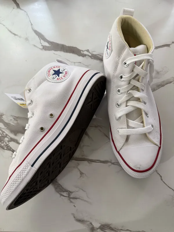 Converse Chuck Taylor All Star High Top White Canvas Sneakers – Classic Unisex Shoes NWT - Image 5