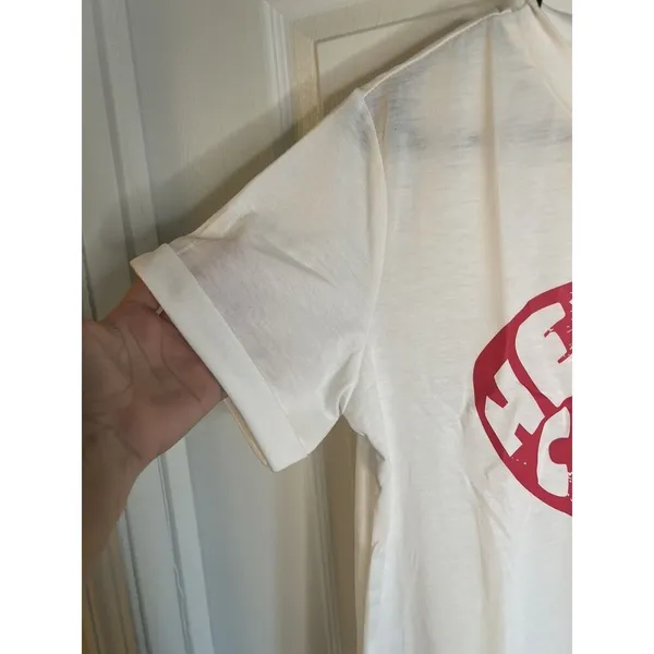 Women’s White Short Sleeve Graphic T-shirt ‘Hey There Cowboy’ Size Medium NWOT - Image 3