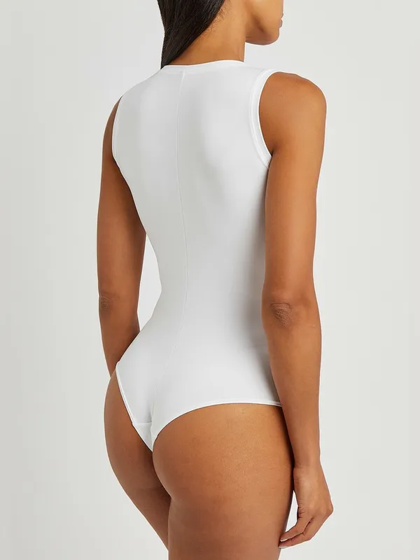 Spanx Suit Yourself Stretch-jersey Bodysuit-White $77 MSRP - Image 4