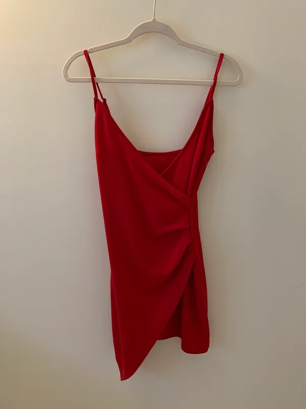 Red Bodycon Mini Dress Size XS - Image 2