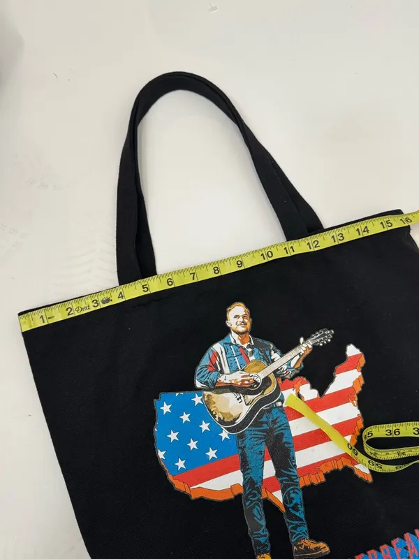 Zach Bryan American Heartbreak Tote Black - Image 5