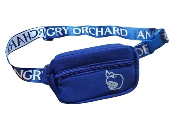 Angry Orchard Bag Crossbody Blue Purse Beer Cidery New York Brewery Bar 7"x4" - Image 3