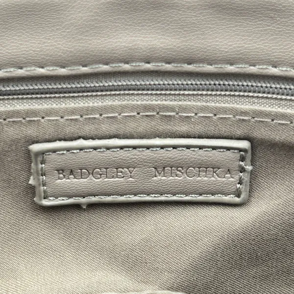Badgley Mischka Quilted Crossbody Bag Women‎ Small Taupe Gold Studded Glam Purse - Image 9