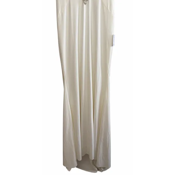 Lulus True Love Story White Embellished Cap Sleeve Mermaid Maxi Dress Size 8‎ - Image 5
