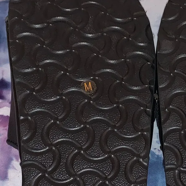 Spandals Exfoliating Sandals Unisex Medium NWT Foot Scrub‎ Spa Slides Black - Image 8