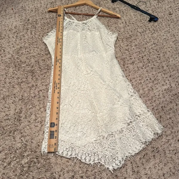 NWT Wishlist Apparel Ivory Lace Party Hi-Low Dress Size‎ M - Image 9