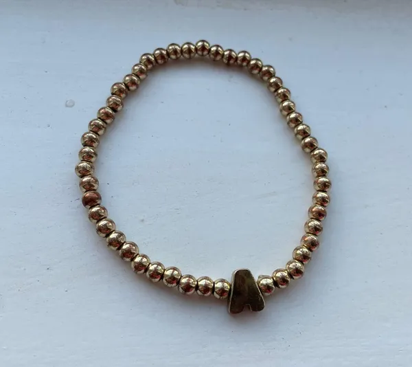 Baublebar gold beaded A bracelet - Image 3