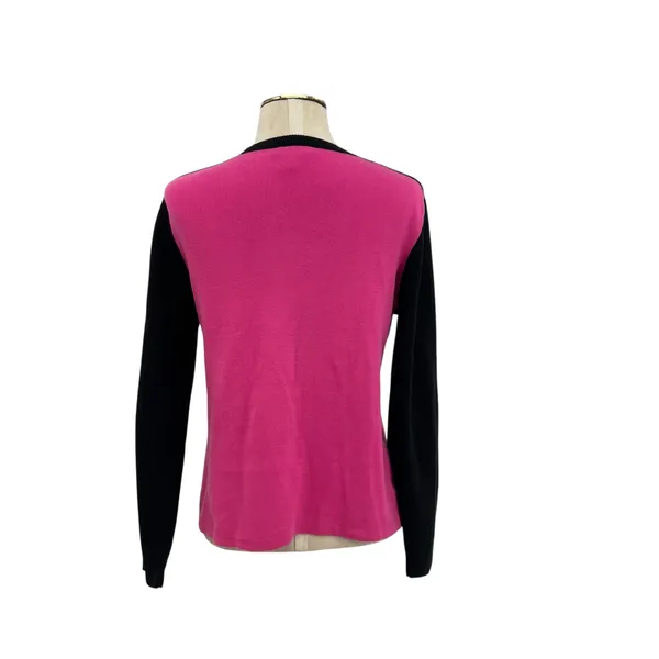 Vintage‎ Polo Jeans Co Ralph Lauren Logo Sweater Pink Black Y2K Cotton XL - Image 6