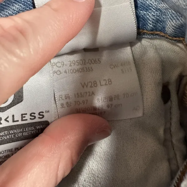 Levis 501 Skinny Jeans Womens 28 Premium Light Button Fly High Rise Distressed - Image 13