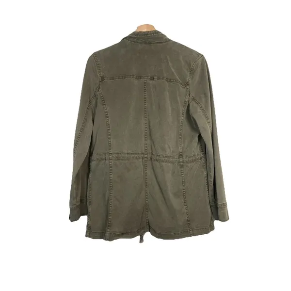 Lucky Brand Jacket‎ Women Medium Utility Military Army Green Cinching Streetwear - Image 6