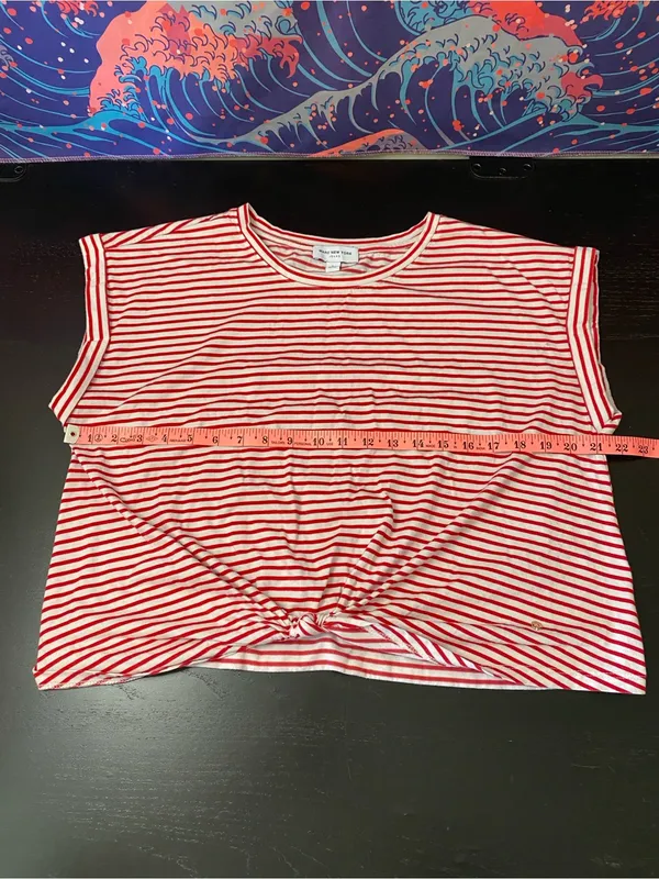 Marc New York Red and White Striped Tee - Image 3