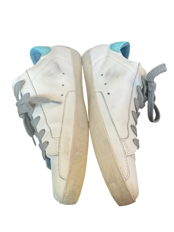 Golden Goose Women's Super-Star with suede star and blue heel tab 40 - Image 7