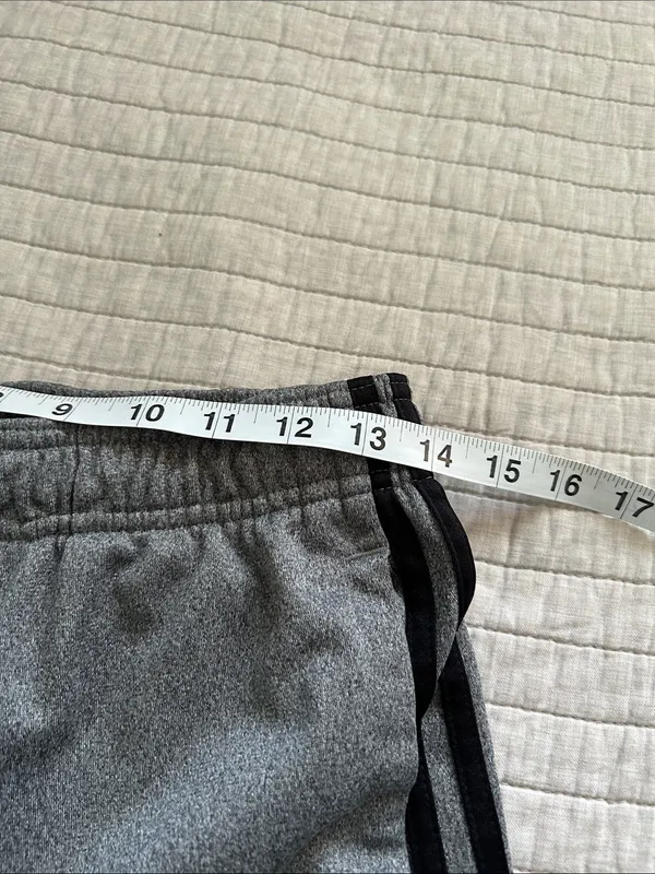 Adidas gray Y2k black Pull on sporty athletic loose straight pants M - Image 8