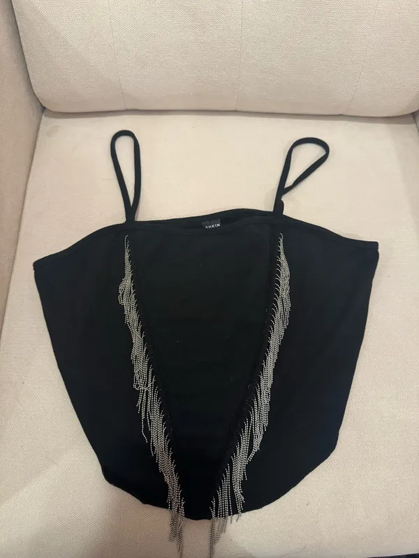 Shein Black Crop Top Tank - Image 2