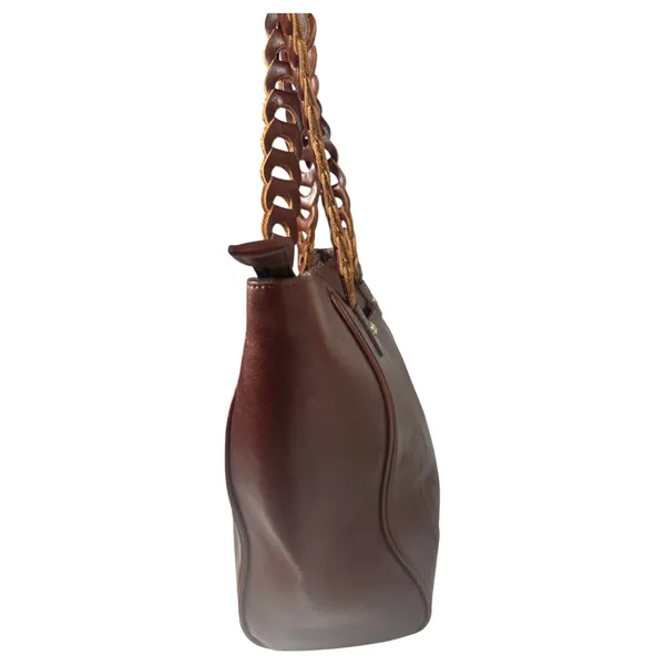 Patricia Nash Ivy Chain Link Vegetable Tanned British Tan Leather Bag Purse - Image 2