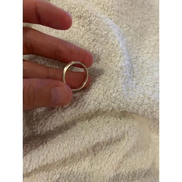 Vintage ring band sterling silver 925 size 8 - Image 3