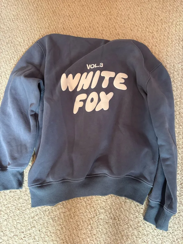 White Fox Hoodie Blue - Image 2
