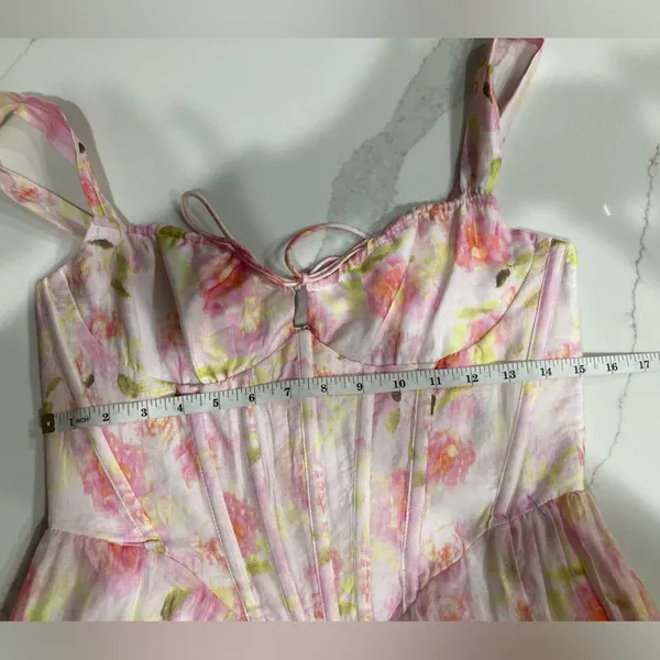 Bardot Pink Floral Maxi Dress - Image 8
