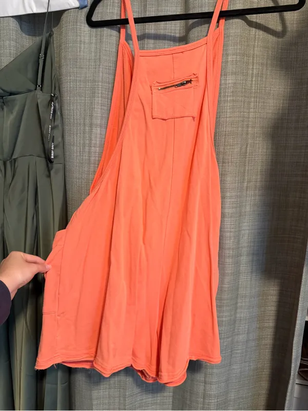 Women’s Coral Pocket Romper Jumpsuit - Image 3
