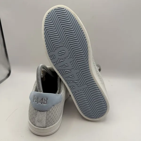 P448 Women's John Margot Sneaker Shoes Blue White‎ Cork Size EU 36 US Size 6-6.5 - Image 8
