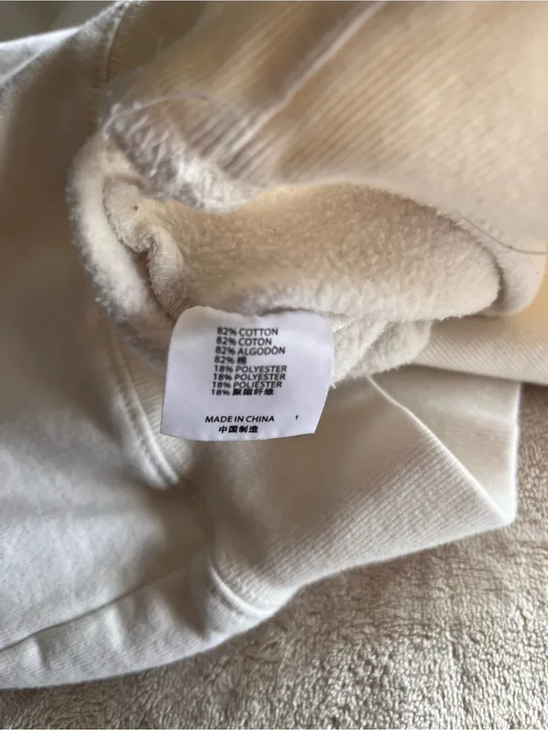 BRANDY MELVILLE White Quarter-zip Pullover Sweatshirt College Fall One Size EUC - Image 5