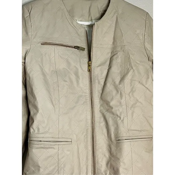Zorro Patagonico Women cream ‎ Soft Leather Lined moto jacket M - Image 2