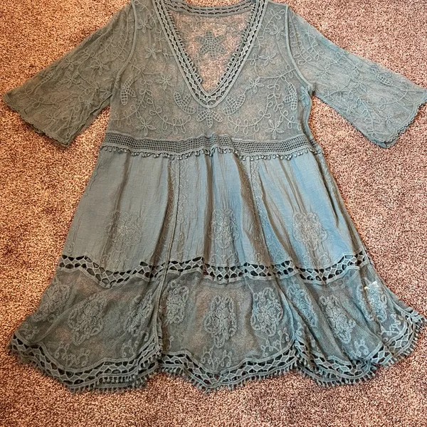 Green/Teal Lace Cover - Image 7