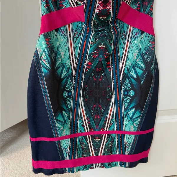 WOW Couture Colorful Printed Bandage Bodycon Strapless Dress - Image 3