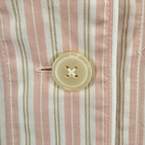 Ralph Lauren Pink Stripe Long Sleeve/Pants Button Up‎ Pajama Set Size XL NwT - Image 8