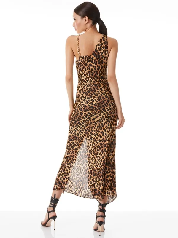 Revolve Alice + Olivia Harmony Chain Strap Drapey Slip Maxi Dress - Image 2