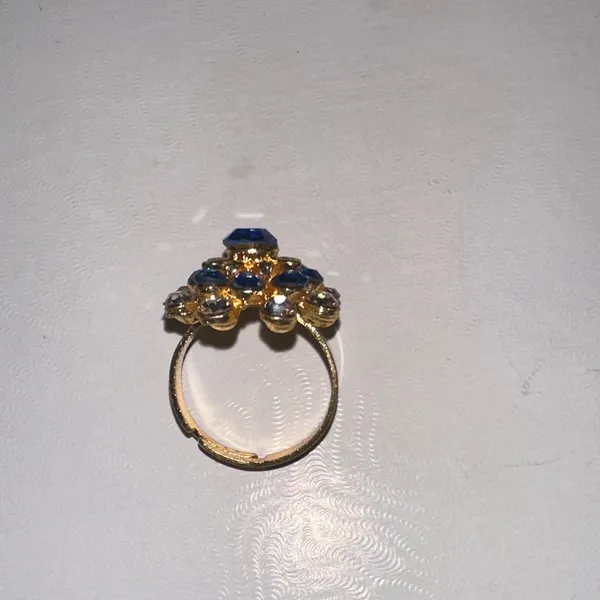 ✨Elegant Blue and Gold Crystal Ring - Image 5