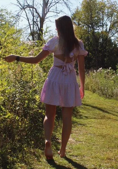 Purple flowy dress - Image 3