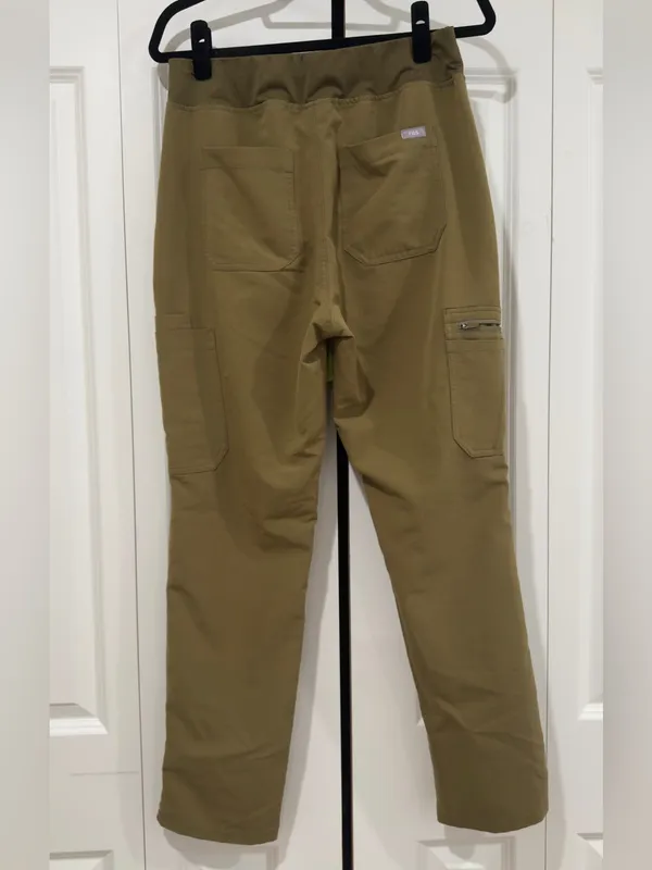 Women’s FIGS Martini Olive Yola HR Scrub Pants - Image 3