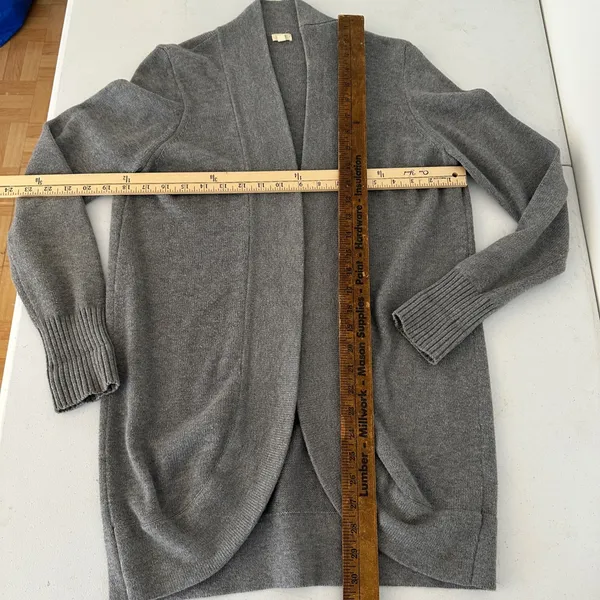 J.Crew Womens‎ Gray Open Front Cardigan Sweater Size Medium Knit Classic Cozy - Image 10