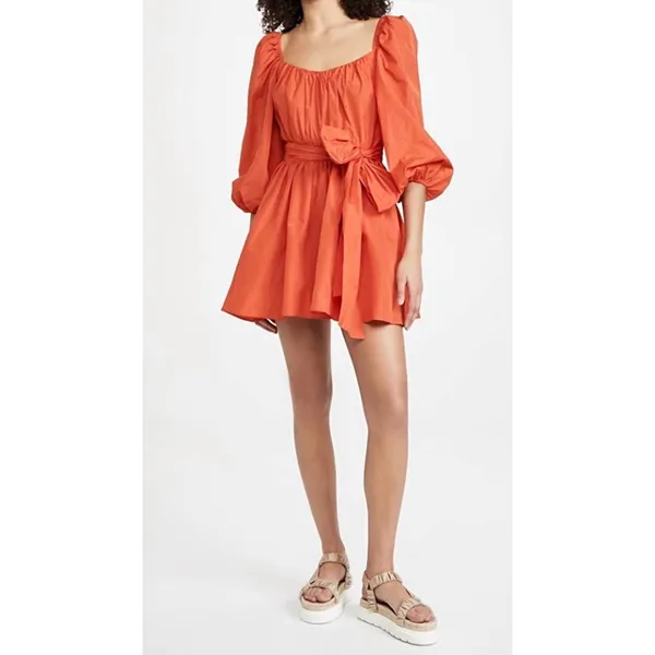 Cinq à Sept Delilah Mini‎ Dress Size 4 Fire Coral Fit and Flare Designer Party - Image 4