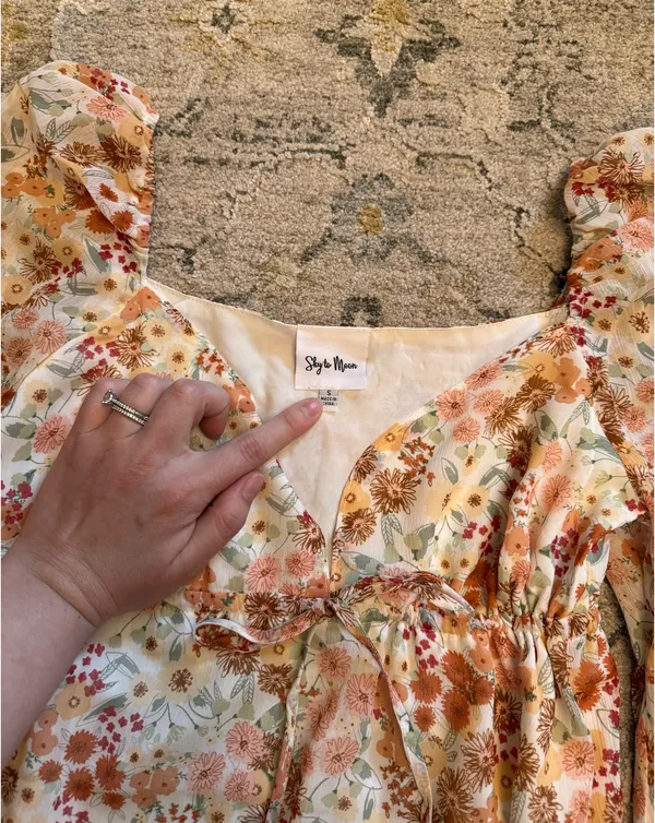 Sky to Moon Floral Dress Mini - Image 2