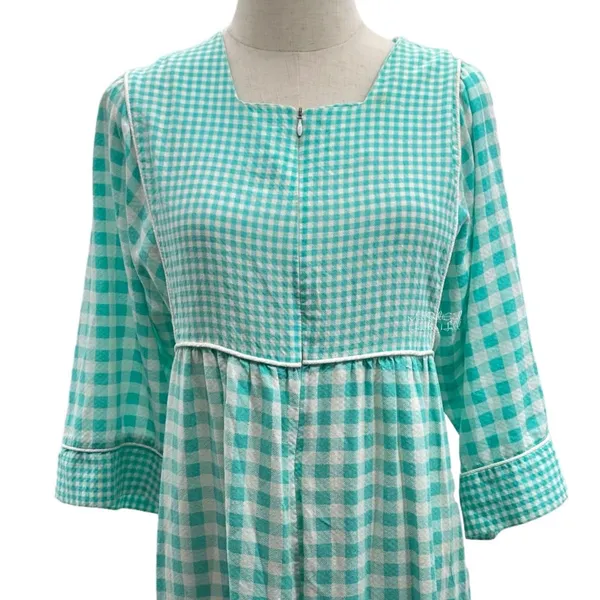 Leisure Life Vintage Gingham Lounge House Dress XL - Image 3