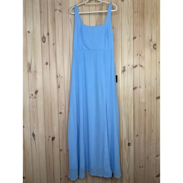 Lulus Remarkable Arrival Powder Blue Sleeveless Maxi Dress Holiday Gala Medium - Image 2