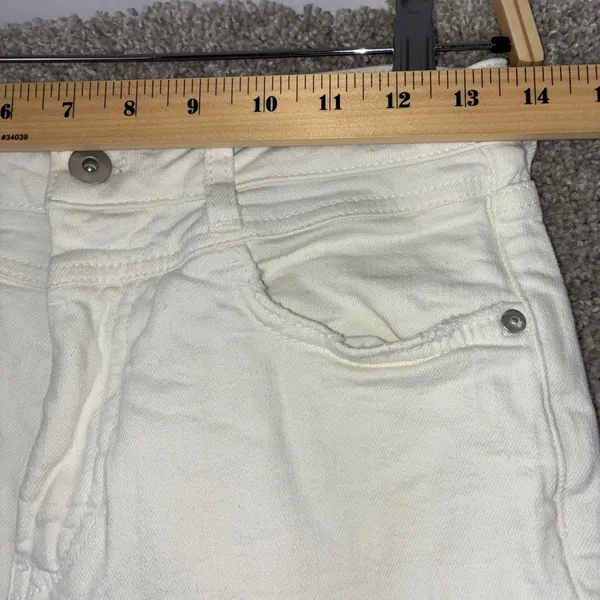 Pilcro & the Letterpress Anthropologie Jeans Womens 27‎ Cream High Rise Slim - Image 7