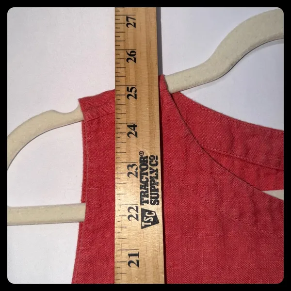 Banana Republic Tank Top Womens M Red Linen Sleeveless Babydoll Casual Summer - Image 6