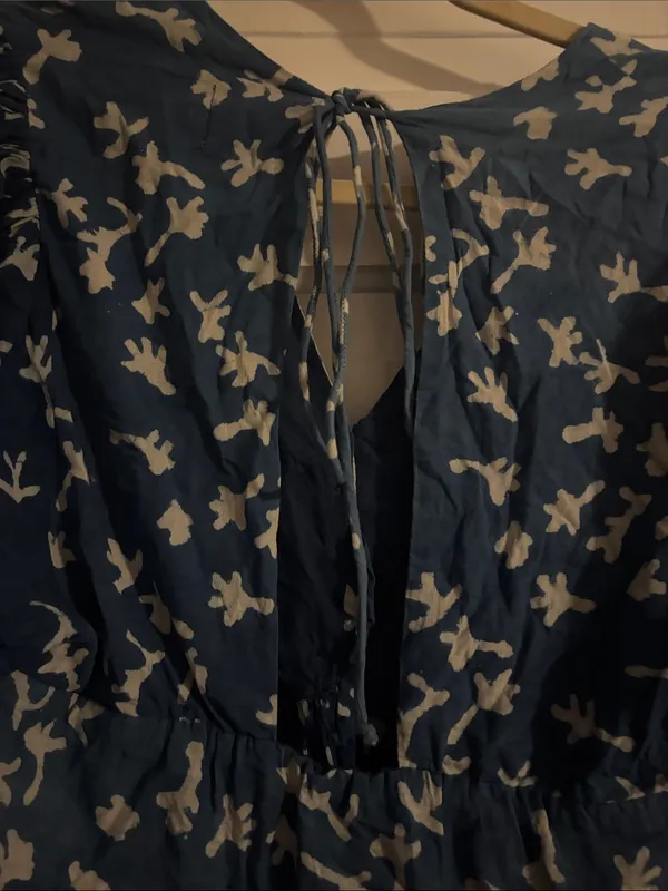 Blue Bird-Print Bohemian Dress - Image 6