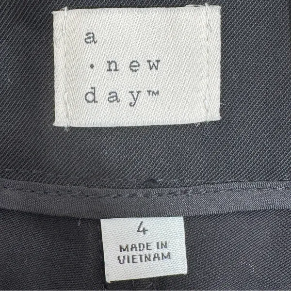 A New Day Pleat Front Wide Leg High Waist Trouser Pants Black Size‎ 4 - Image 8