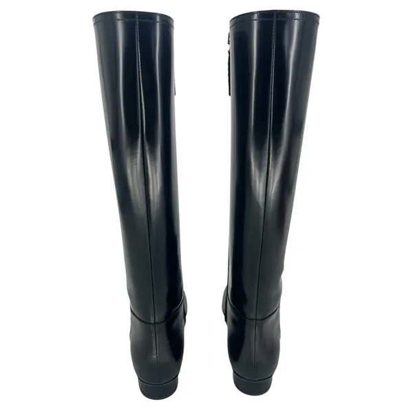 Gucci Interlocking GG Chain Patent Leather Knee‎ Boots - Image 12