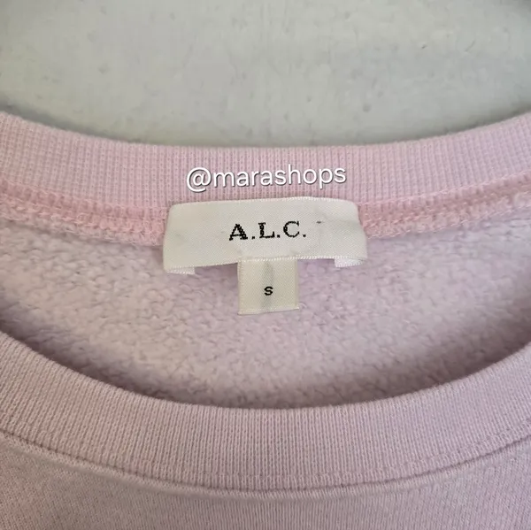 ALC Frank Avery Cotton Crewneck Sweatshirt Pink - Image 5