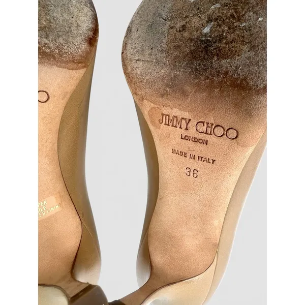 Jimmy Choo 36 6 Love 85 pump heels Pointed-toe stiletto beige nude Romy designer - Image 9