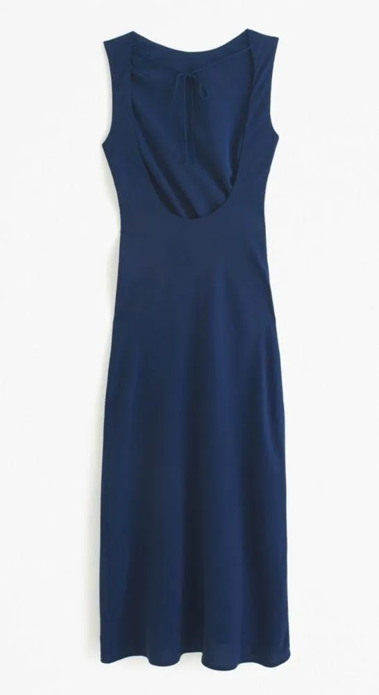 Abercrombie Elegant Navy Blue Sleeveless Dress - Image 2